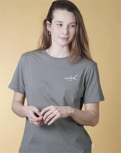 Elsk - Signed Basic Womens Casual T-shirt - Castor Gray